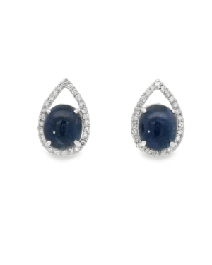 Sapphire Halo Earrings