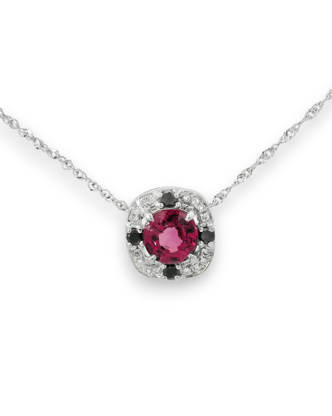 Spinel Halo Pendant