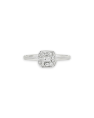 Petite Diamond Halo Ring