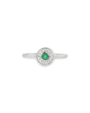 Emerald Halo Ring